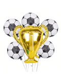 Soccer Party Balloon Set Trophy and Foil Balloons for Birthday and Events