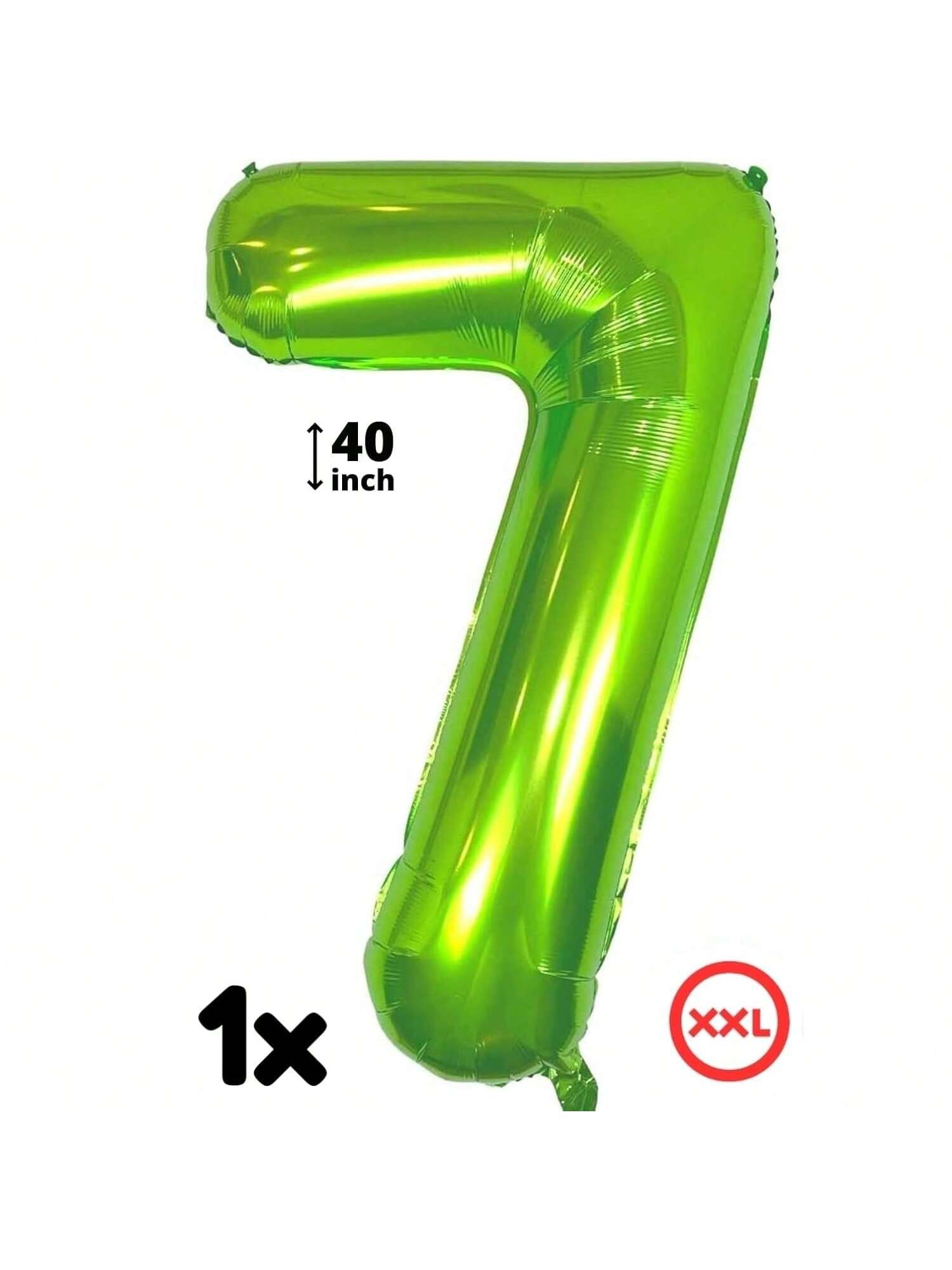 Soccer Party Decorations Set with Number 7 and Green Soccer Ball Balloons