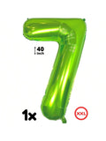 Soccer Party Decorations Set with Number 7 and Green Soccer Ball Balloons