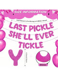 Pre-Strung Hot Pink Funny Bachelorette Banner Glitter Bridal Shower Decor