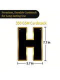 9 Ft Black and Gold Happy Birthday Banner Pre Strung Party Decor