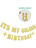 It'S My Golden Birthday Banner For Golden Birthday Party Decorations