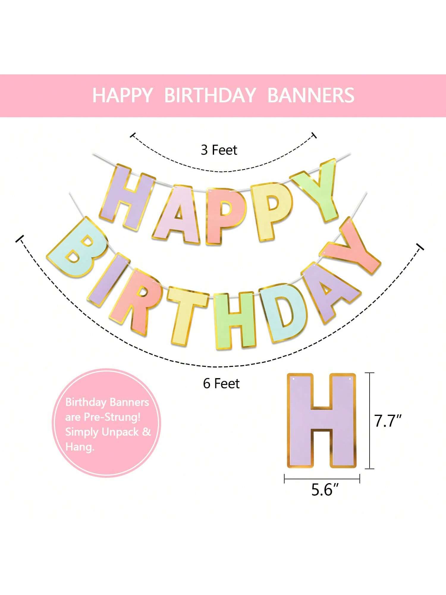 20pcs Macaron Birthday Decorations Set with Banner, Garland & Swirls for Pastel Party