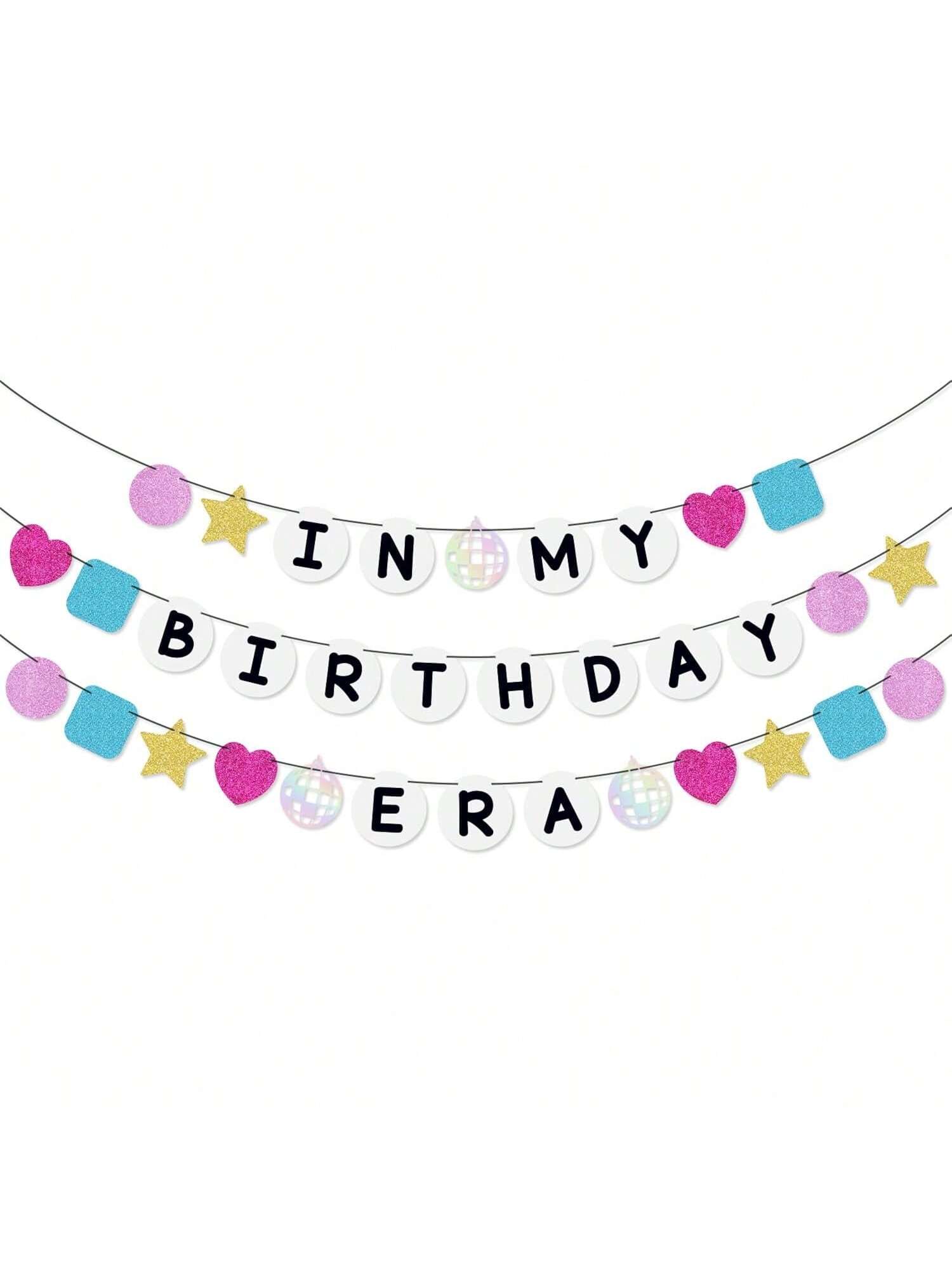Pre-Strung Friendship Bracelet Birthday Banner for Singer-Themed Party Decor