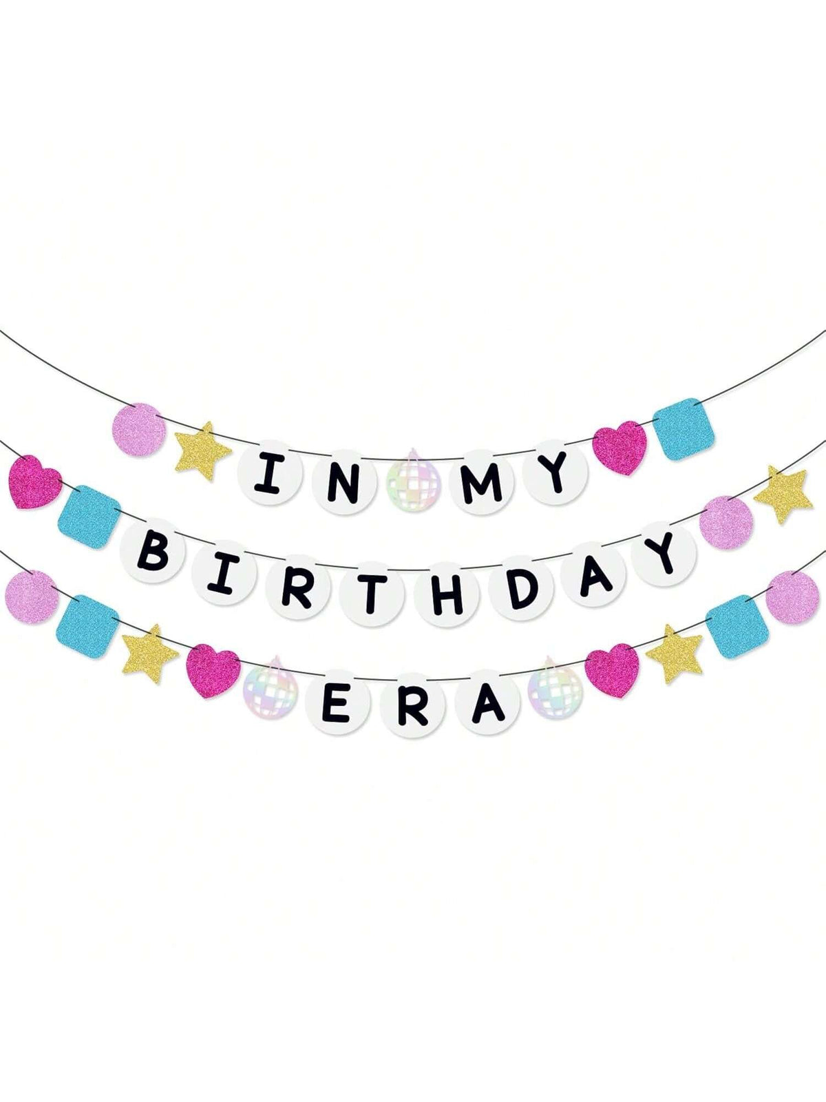 Pre-Strung Friendship Bracelet Birthday Banner for Singer-Themed Party Decor