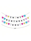 Pre-Strung Friendship Bracelet Birthday Banner for Singer-Themed Party Decor