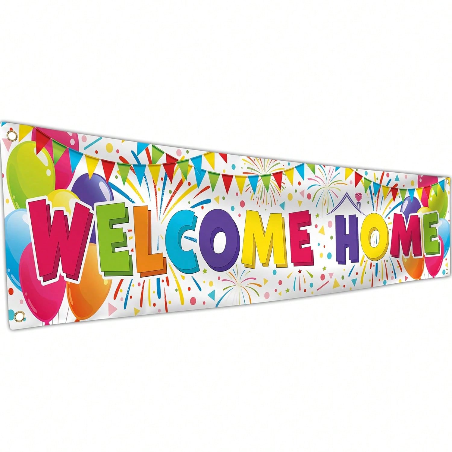 Welcome Home Banner 6x1.3ft White Welcome Back We Missed You Decoration