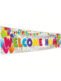 Welcome Home Banner 6x1.3ft White Welcome Back We Missed You Decoration