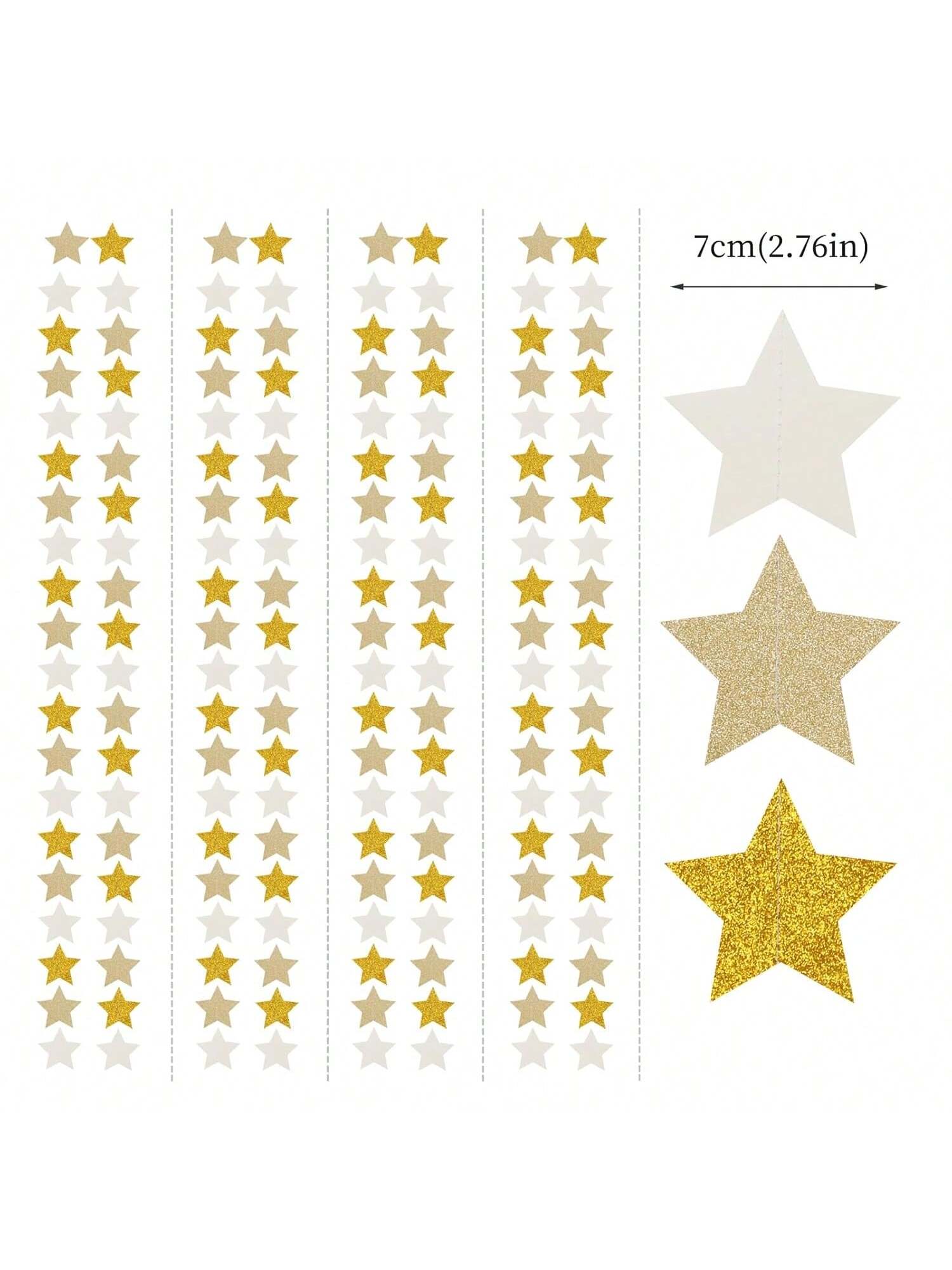 White Gold Champagne Party Garland 62ft with Twinkle Star for Events