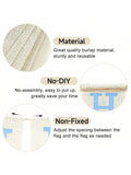 Blue Burlap Happy Birthday Banner for Men Party Decoration Backdrop