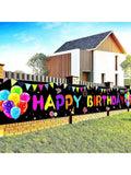 Happy Birthday Yard Banne 118X19.7 Inches, Large Outdoor & Indoor Decoration Banner