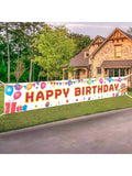 Happy Birthday Banner 118x20in Extra Large Reusable Indoor Outdoor Party Decor