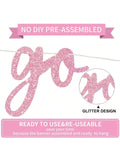 Pink Go Shawty Hip Hop Birthday Banner Pre-Strung Glitter for Party Decor