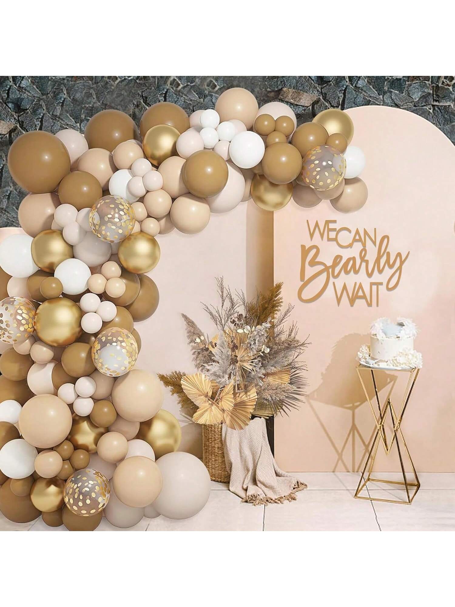 We Can Bearly Wait Teddy Bear Wooden Banner for Gender Reveal Party Decor