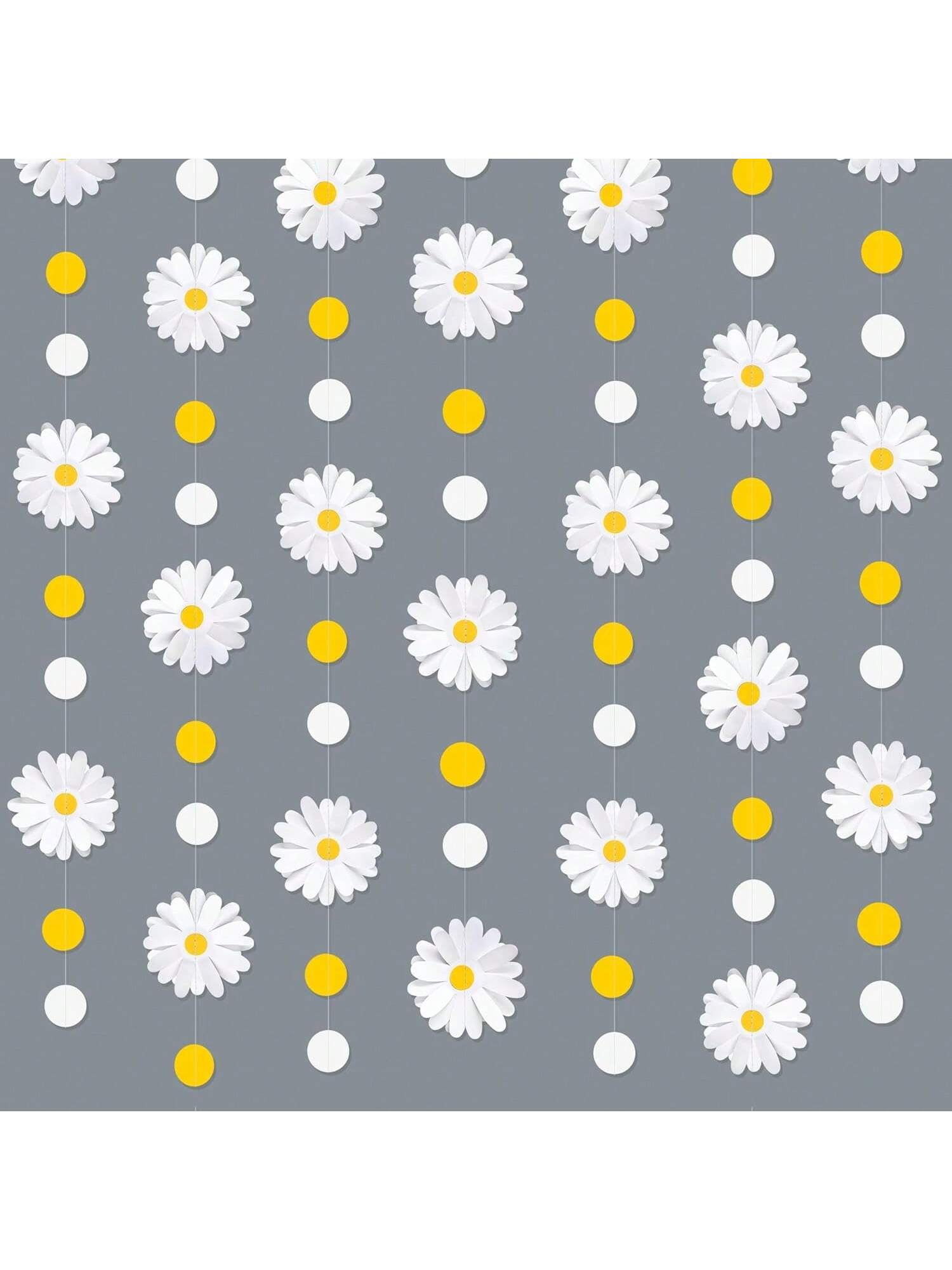 Daisy Party Decorations with 3D Flower Garland for Birthday and Shower