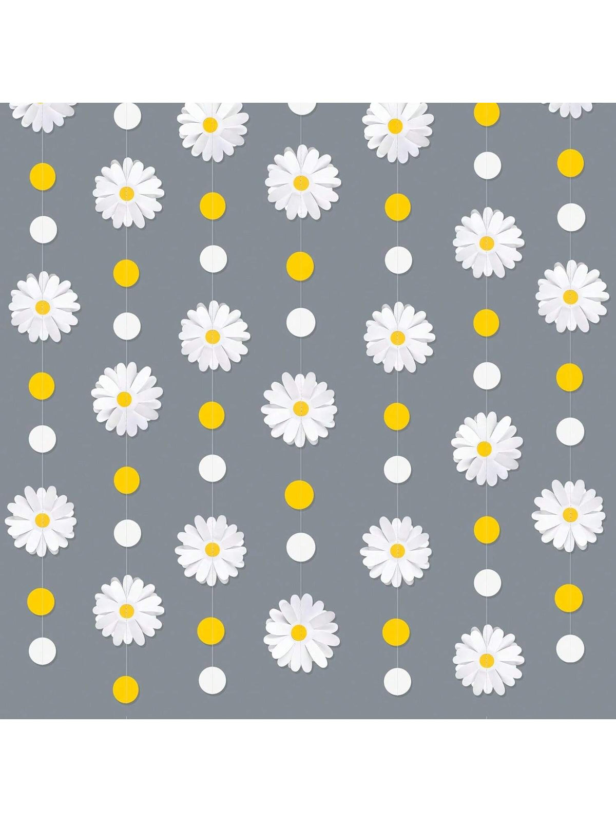 Daisy Party Decorations with 3D Flower Garland for Birthday and Shower
