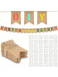 DIY Banner Kit 48 Flags with 42 Number Letter Stencils