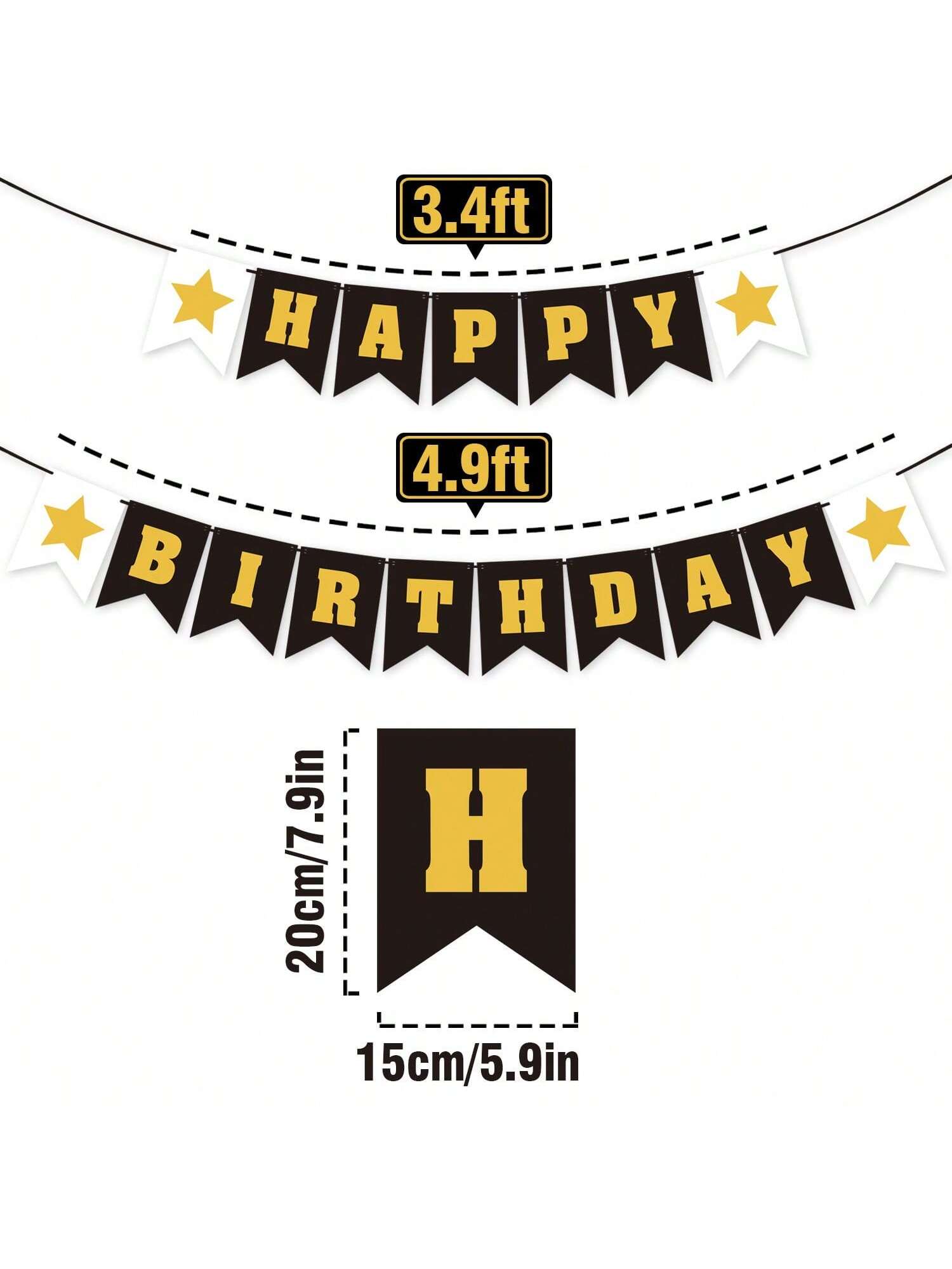 Happy 12th Birthday Streamers Set with Banner and Party Backdrop