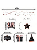 Happy 95th Birthday Rose Gold Streamers for 95 Years Old Party Decorations