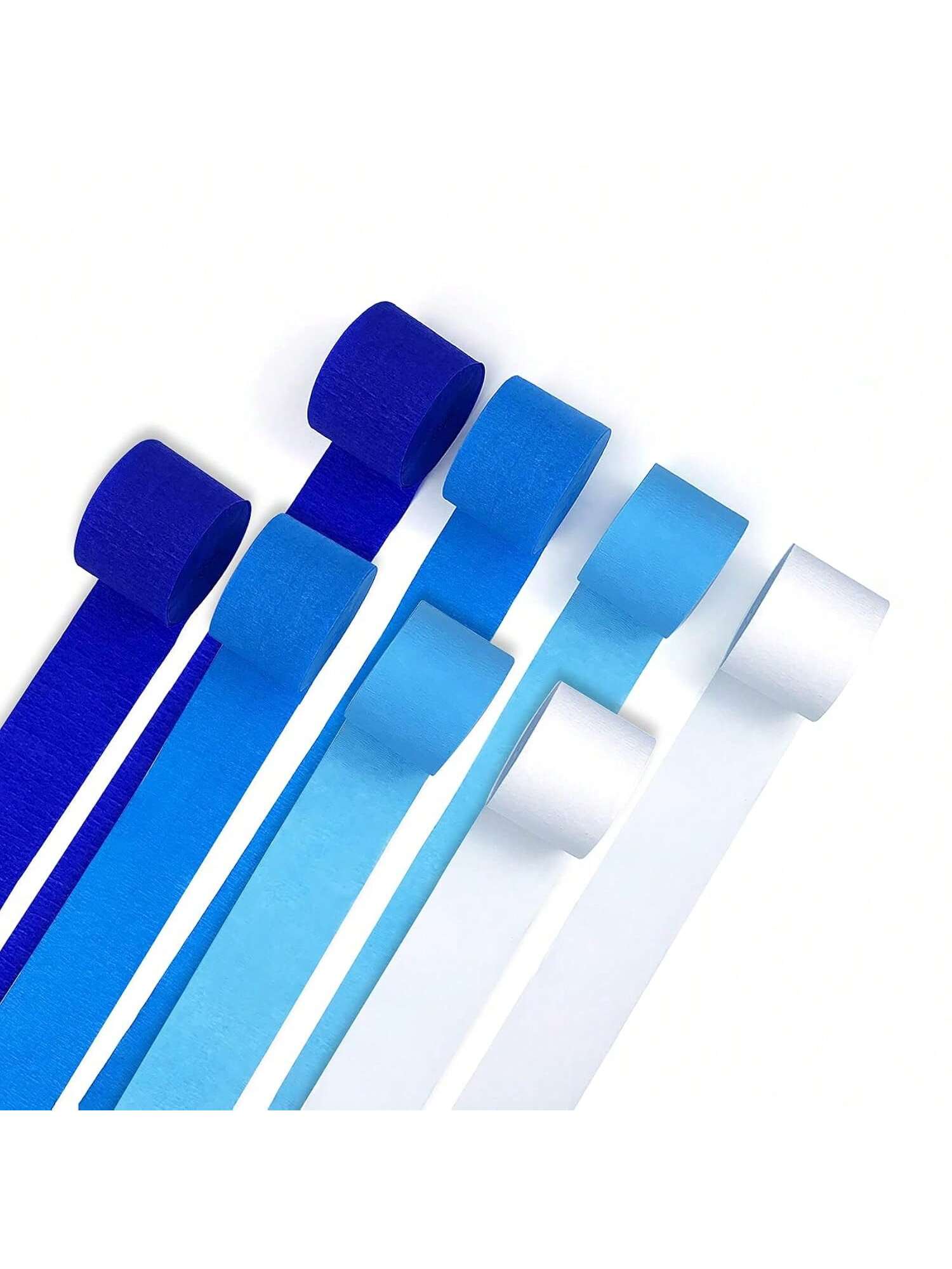 Blue Crepe Paper Streamers 8 Rolls 656ft Birthday Party Decorations