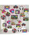 53pcs 80s Party Hanging Swirls Retro Hip Hop Neon Ceiling Decor for Adults