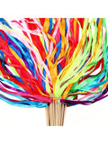 50pcs Colorful Ribbon Sticks Wedding and Party Streamers