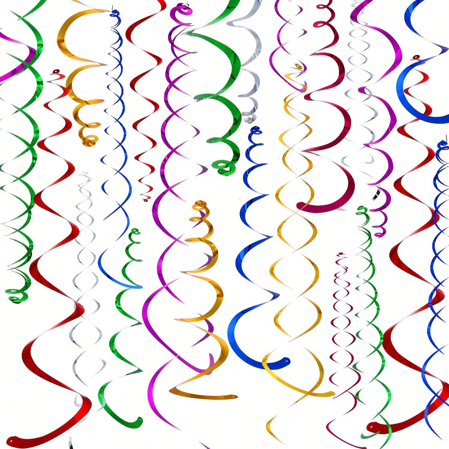 84PCS Christmas Hanging Swirls Party Streamers for Holiday and Event Decor