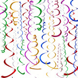 84PCS Christmas Hanging Swirls Party Streamers for Holiday and Event Decor