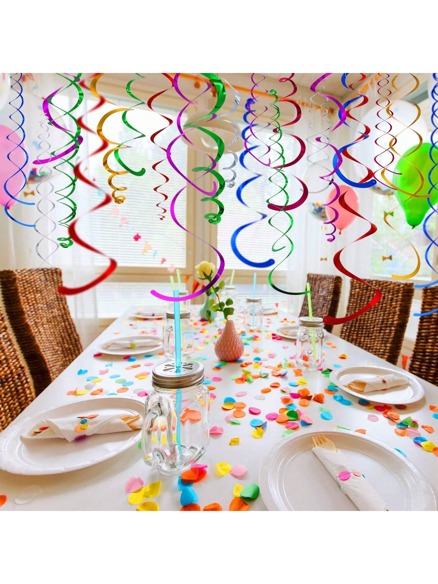84PCS Christmas Hanging Swirls Party Streamers for Holiday and Event Decor