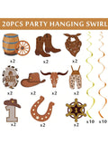 Cow Party Decorations My First Rodeo Hanging Swirls Western Birthday
