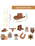 Cow Party Decorations My First Rodeo Hanging Swirls Western Birthday