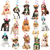 20PCS Dog Hanging Swirls Puppy Birthday Party Ceiling Streamers Decor