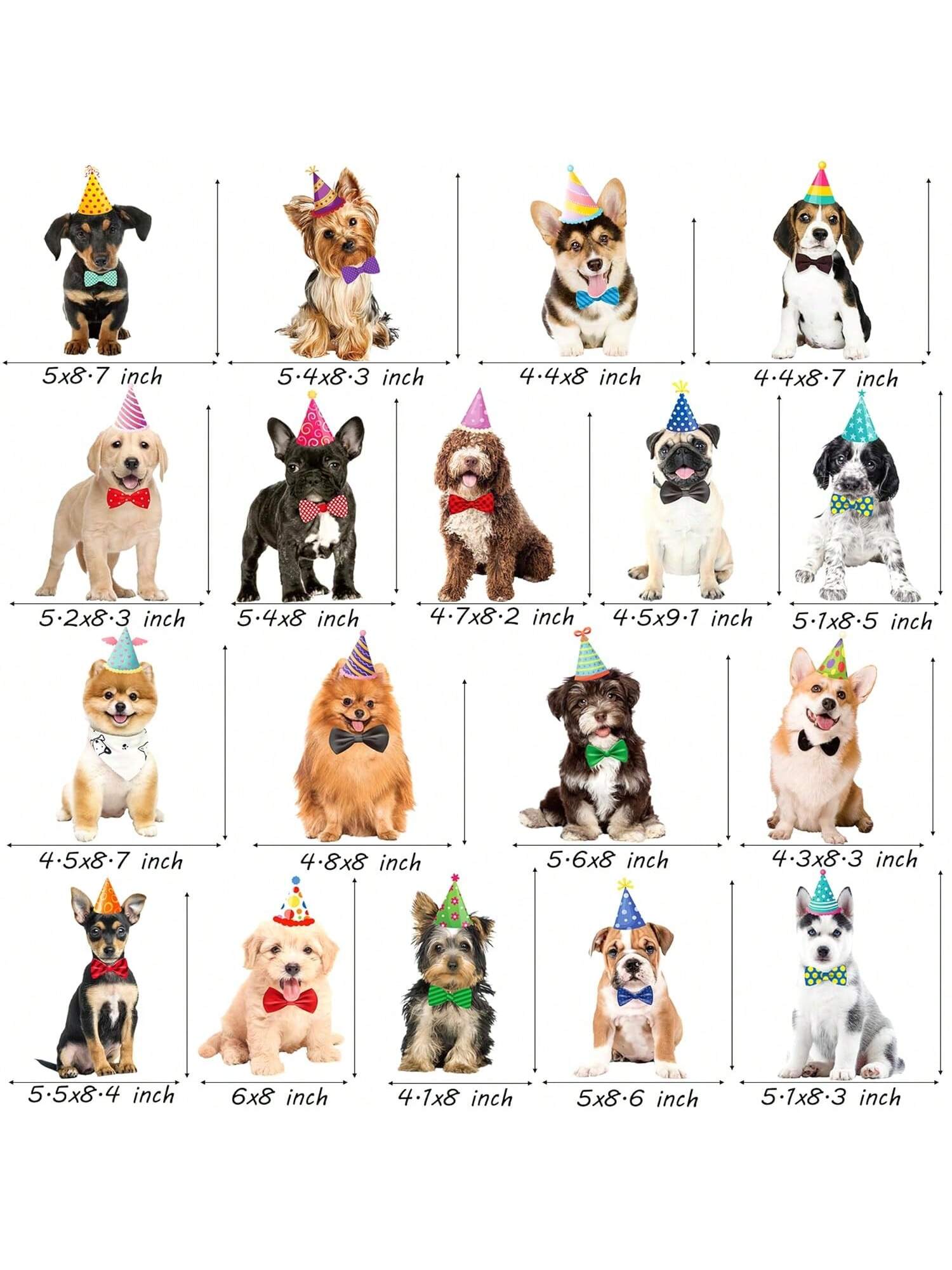 20PCS Dog Hanging Swirls Puppy Birthday Party Ceiling Streamers Decor