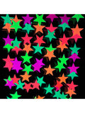 110ft UV Neon Star Paper Streamers Glow Party Decorations for Birthday & Wedding