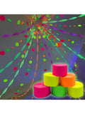 Glow Party Neon Streamers 400ft UV Crepe Paper for Birthday & Wedding Decor