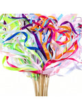 40pcs Multicolor Ribbon Sticks with Bells Fairy Party Streamers