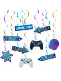 21PCS Video Game Hanging Swirls for Gamer Birthday Party Decor