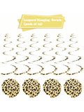 15pcs Cheetah Hanging Swirl Party Decorations Animal Print Party Supplies