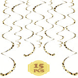 15pcs Cheetah Hanging Swirl Party Decorations Animal Print Party Supplies