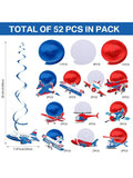 30pcs Airplane Hanging Swirl Decorations Foil Ceiling Streamers for Party