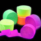 Glow in the Dark Party Streamers 400ft UV Neon Crepe Paper for Birthday & Wedding