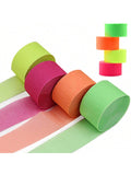 Glow in the Dark Party Streamers 400ft UV Neon Crepe Paper for Birthday & Wedding