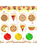 48 pcs Pizza Party Hanging Swirl Decorations for Birthday Party Supplies