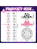Cow Bachelorette Party Decorations 8pcs Glitter Disco Ball Hanging Swirls