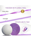 8-Pack Crepe Paper Streamers Purple Shades White 1.8x82 Inch for Party Decor