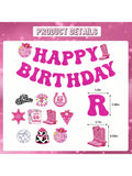 Disco Cow Birthday Hanging Swirls 26pcs Pink Party & Bachelorette Decor