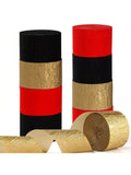 9 Rolls Red Black Gold Casino Theme Party Streamers Decorations