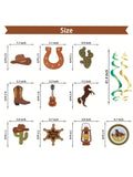 10pcs Western Cow Hanging Swirl Party Decorations Birthday Streamers