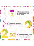 20pcs Taco Twosday Birthday Hanging Swirl Decorations Mexican Fiesta Party