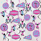 24pcs Cheerleading Hanging Swirls Hot Pink and Blue Party Decor